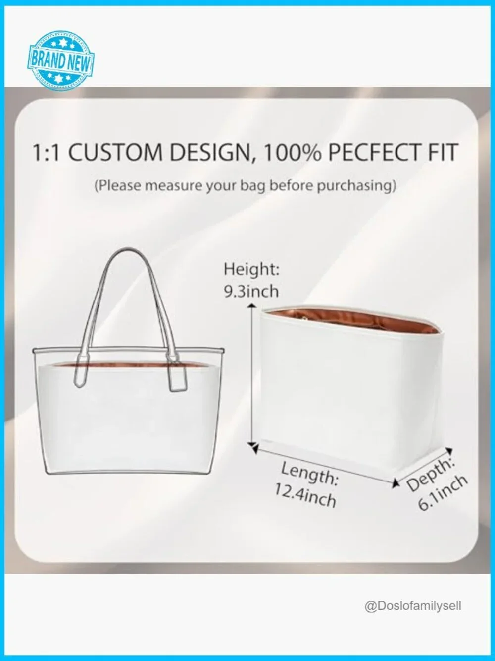 Lightweight Tote Bag Organizer Insert with Laptop Compartment & Cup Holder